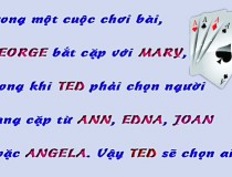 Trong một cuộc chơi bài, GEORGE bắt cặp với MARY, trong khi TED phải chọn người cùng cặp từ ANN, EDNA, JOAN hoặc ANGELA. Vậy TED sẽ chọn ai?,đố vui IQ,đố vui iq có đáp án,đố vui hình ảnh