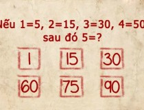 Tìm quy luật và cho biết 5 = ?,đố vui IQ,đố vui iq có đáp án,đố vui hình ảnh