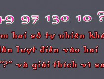 Tìm hai số tự nhiên khác nhau để lần lượt điền vào hai dấu ? để phù hợp với quy luật,đố vui IQ,đố vui iq có đáp án,đố vui hình ảnh