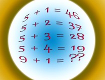 Tìm quy luật và thực hiện phép tính: 5 + 1 = 46, 5 + 2 = 37, 5 + 3 = 28, 5 + 4 = 19, 9 + 1 = ?,đố vui IQ,đố vui iq có đáp án,đố vui hình ảnh