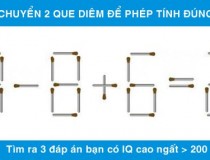 Di chuyển 2 que diêm để được phép tính đúng: 3 - 8 + 6 = 2,đố vui IQ,đố vui iq có đáp án,đố vui hình ảnh