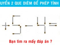 Di chuyển 2 que diêm để phép tính 9 + 5 - 4 = 8 có kết quả đúng,đố vui IQ,đố vui iq có đáp án,đố vui hình ảnh