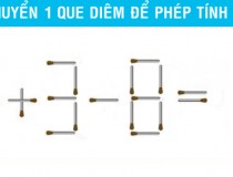 Di chuyển 1 que diêm để phép tính 2 + 3 - 8 = 4 có kết quả đúng,đố vui IQ,đố vui iq có đáp án,đố vui hình ảnh