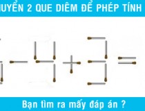 Di chuyển 2 que diêm để phép tính 6 - 4 + 3 = 8 có kết quả đúng,đố vui IQ,đố vui iq có đáp án,đố vui hình ảnh