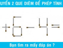 Di chuyển 2 que diêm để phép tính 5 + 6 - 4 = 1 có kết quả đúng,đố vui IQ,đố vui iq có đáp án,đố vui hình ảnh