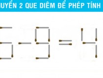 Di chuyển 2 que diêm để phép tính đúng: 6 - 9 = 4,đố vui IQ,đố vui iq có đáp án,đố vui hình ảnh