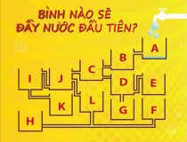 Bình nào sẽ đầy nước đầu tiên?,đố vui IQ,đố vui iq có đáp án,đố vui hình ảnh