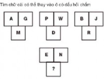 Tìm chữ cái phù hợp còn thiếu ở dấu chấm hỏi,đố vui IQ,đố vui iq có đáp án,đố vui hình ảnh