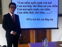 Con chồn ngồi cạnh con nai, Con nai thấy thế liếm tai con chồn, Con nai ngồi cạnh con chồn, Con chồn thấy thế liếm ..... ?,đố vui IQ,đố vui iq có đáp án,đố vui hình ảnh