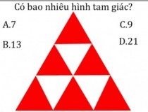 Có bao nhiêu hình tam giác?,đố vui IQ,đố vui iq có đáp án,đố vui hình ảnh