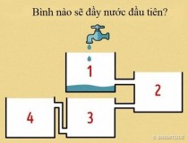 Bình nào sẽ đầy nước đầu tiên?,đố vui IQ,đố vui iq có đáp án,đố vui hình ảnh