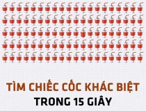 Tìm nhanh ta chiếc cốc khác biệt?,đố vui IQ,đố vui iq có đáp án,đố vui hình ảnh