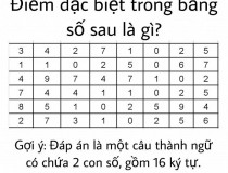 Điểm đặc biệt trong bảng số?,đố vui IQ,đố vui iq có đáp án,đố vui hình ảnh