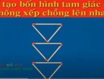 Hãy di chuyển ba que diêm để tạo 4 hình tam giác đều?,đố vui IQ,đố vui iq có đáp án,đố vui hình ảnh