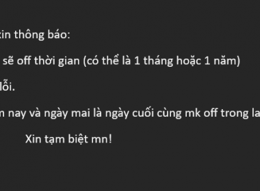 Tạm biệt :))