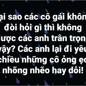 Cho hỏi là tại vì sao vậy