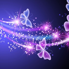 Flowers in purple background