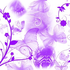 Flowers in purple background