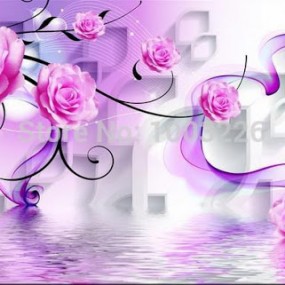 Flowers in purple background