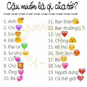 Bạn muốn là j của tớ??