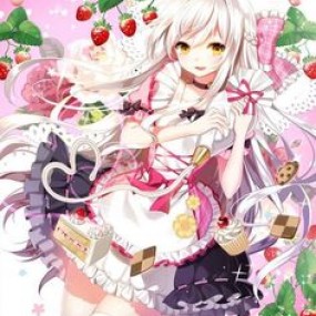 Anime girl white hair :))