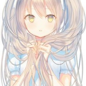 Anime girl white hair :))