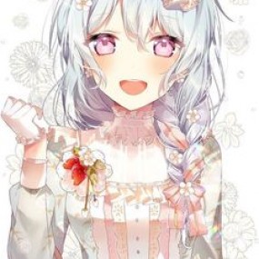 Anime girl white hair :))