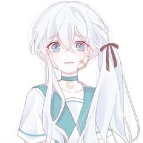 Anime girl white hair :))