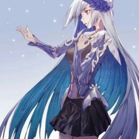 Anime girl white hair :))