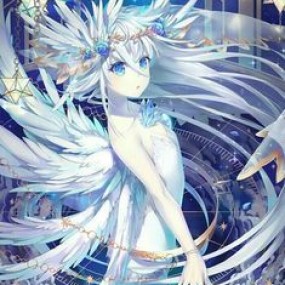 Anime girl white hair :))