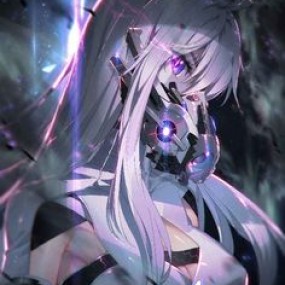 Anime girl white hair :))