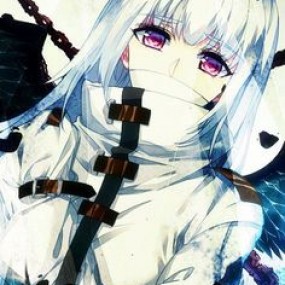 Anime girl white hair :))