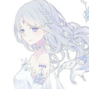 Anime girl white hair :))