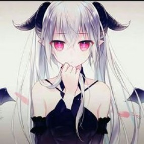 Anime girl white hair :))