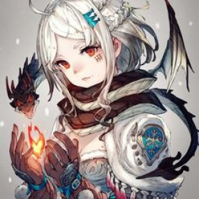 Anime girl white hair :))