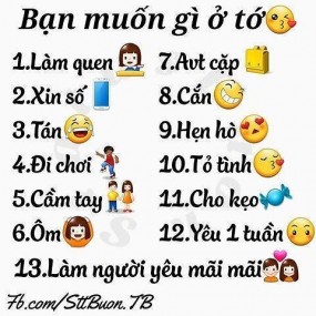 bn muồn lm j của tớ