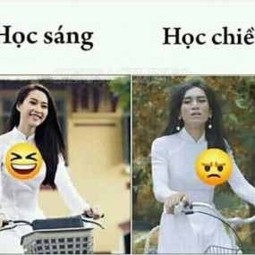 Sáng ik hc thì rất tươi , chiều về thì như vừa ik TU về :) kkk