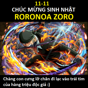 Chúc mừng sinh nhật kiếm sĩ lạc trôi Zoro