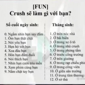 crush sẽ làm gì với bạn