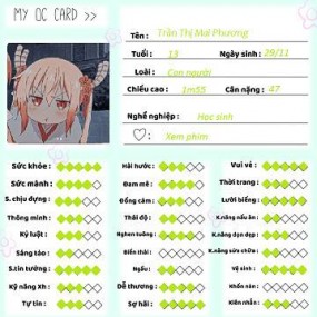 My Oc Card của mik nhé :>