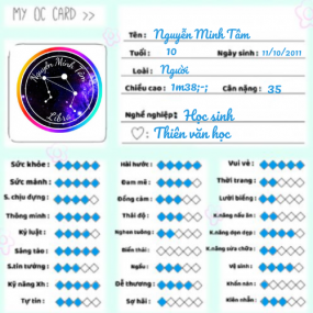 My oc card của tui nè:)