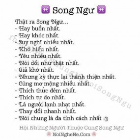 Có ai cung SONG NGƯ như mềnh ko?