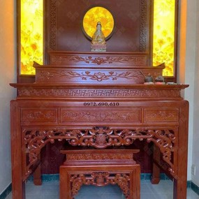 Bàn Thờ Gia Tiên Gỗ Gụ