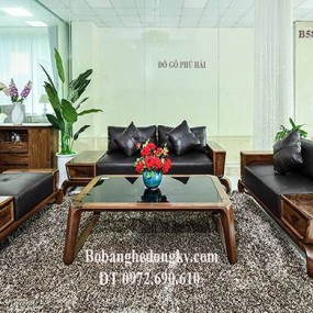 Bộ bàn ghế sofa gỗ óc chó