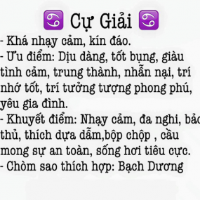 cung cự giải của ai nào