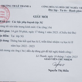 Họp phụ huynh r