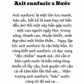 thì ra đây là lí do vì sao axit sunfuric háo nước