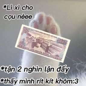 Tết nay mik lì xì bn 2 ngàn lận :))