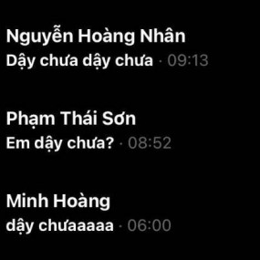 Bây giờ em mới dậy các anh ạ <33