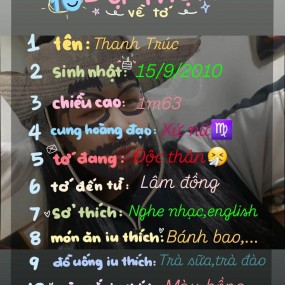 Gth về bản thân tui. Còn mí bn thì saooo:33